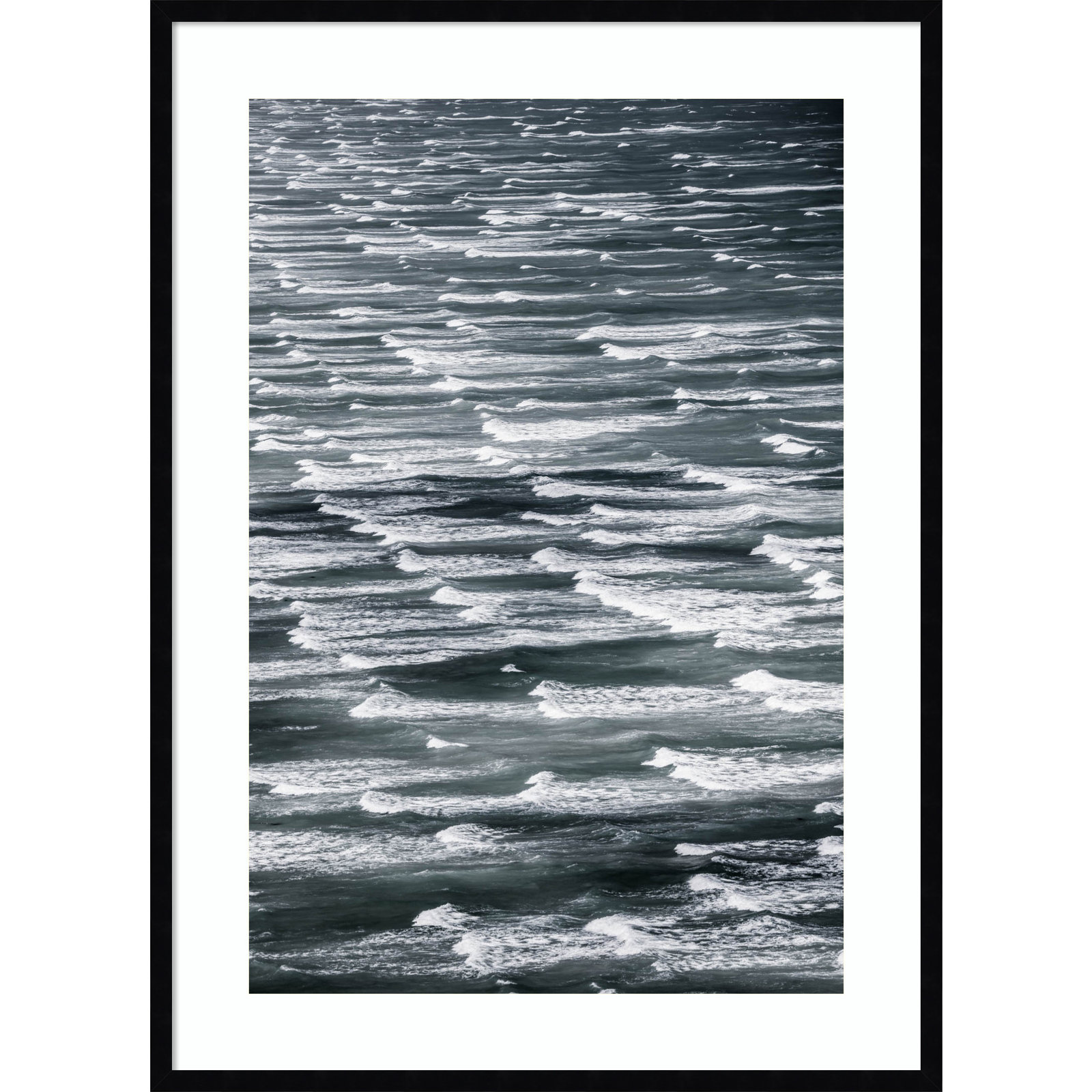 Daisey "Infinite Waves 02" Print, Black Framed, 41" H x 30" W