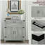 Armoire latérale avec tiroirs de rangement HOMcom, armoire de cuisine de style campagne moderne, avec 2 portes de grange, armoire de bar café, gris