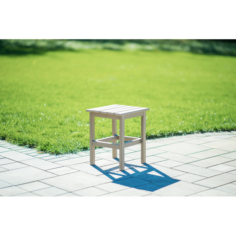 Leighton Square Outdoor Side Table , 15'' in. W 14.25'' in. D, Weathered Wood