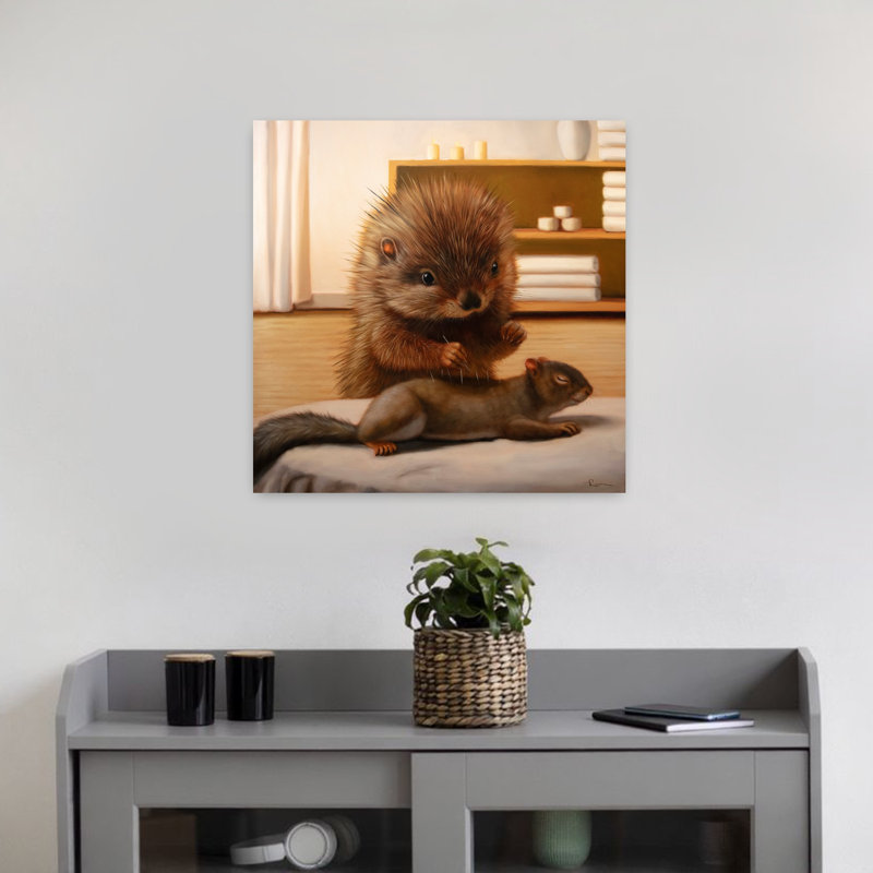 L'écureuil contemporain, art contemporain, H 18 po x l 18 po