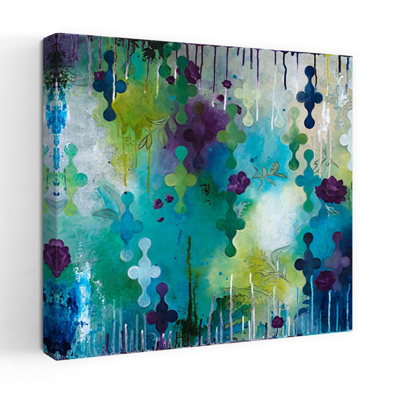 Seafoam Storm One, art abstrait contemporain, H 24 po x l 24 po