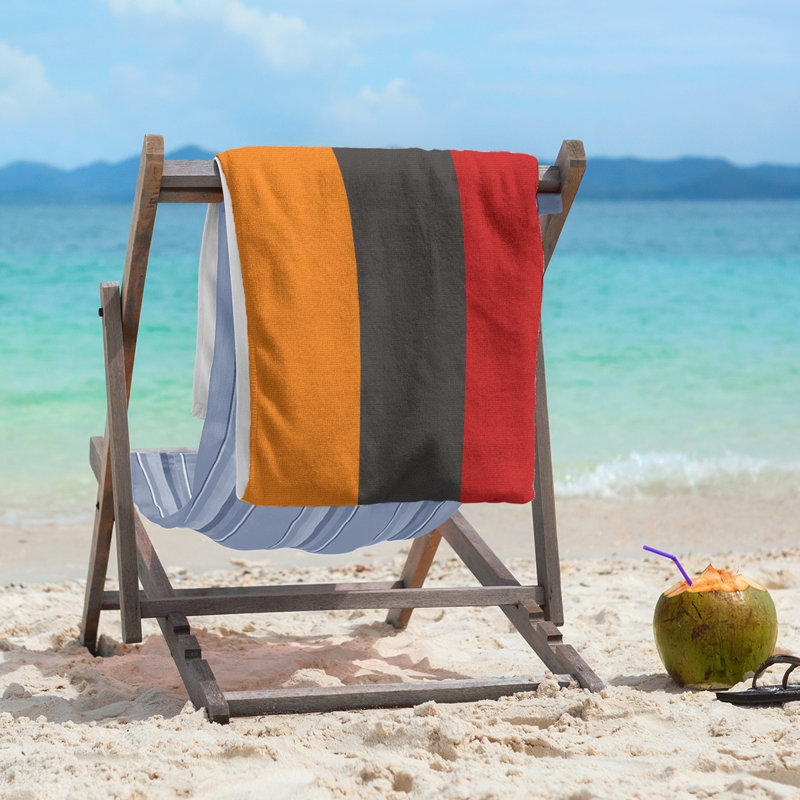 Beach Towel, Dark Red/Orange