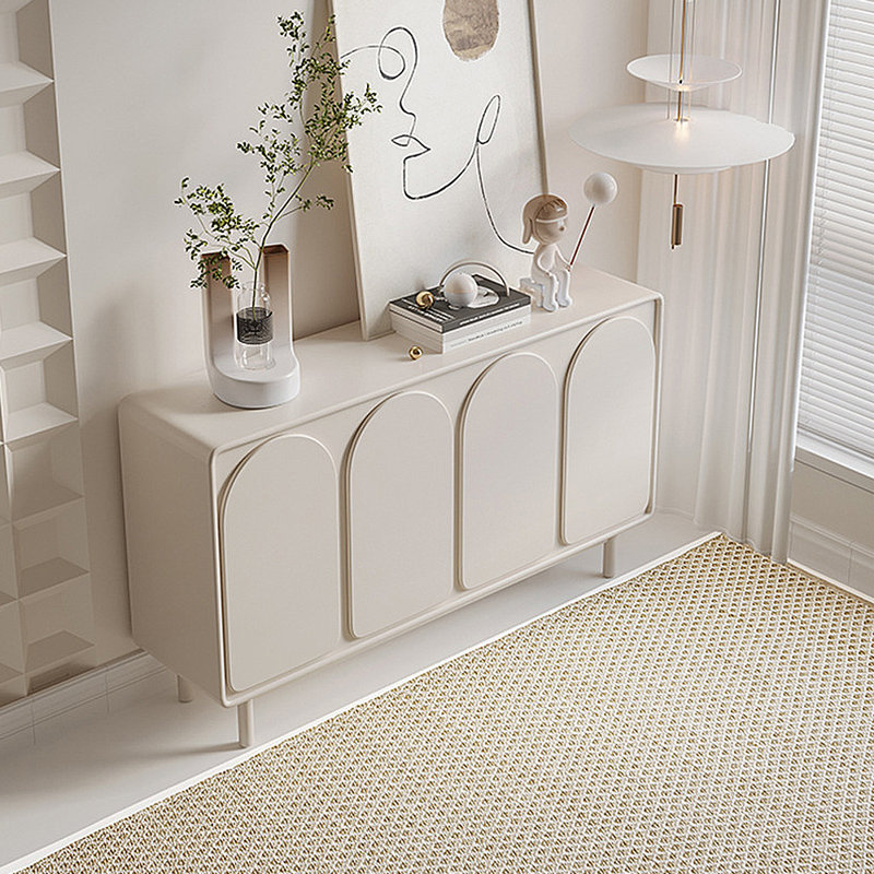 Armoire de rangement française de style crème, H 35,43 po x l 62,99 po x P 15,75 po