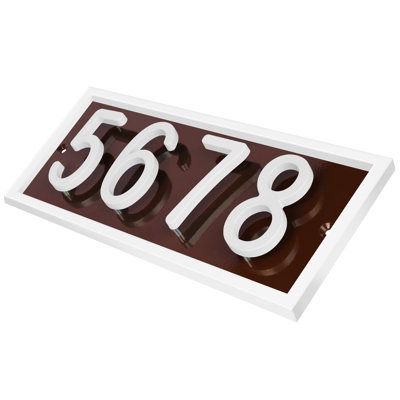 Plaque d'adresse horizontale flottante en aluminium Royal Shade