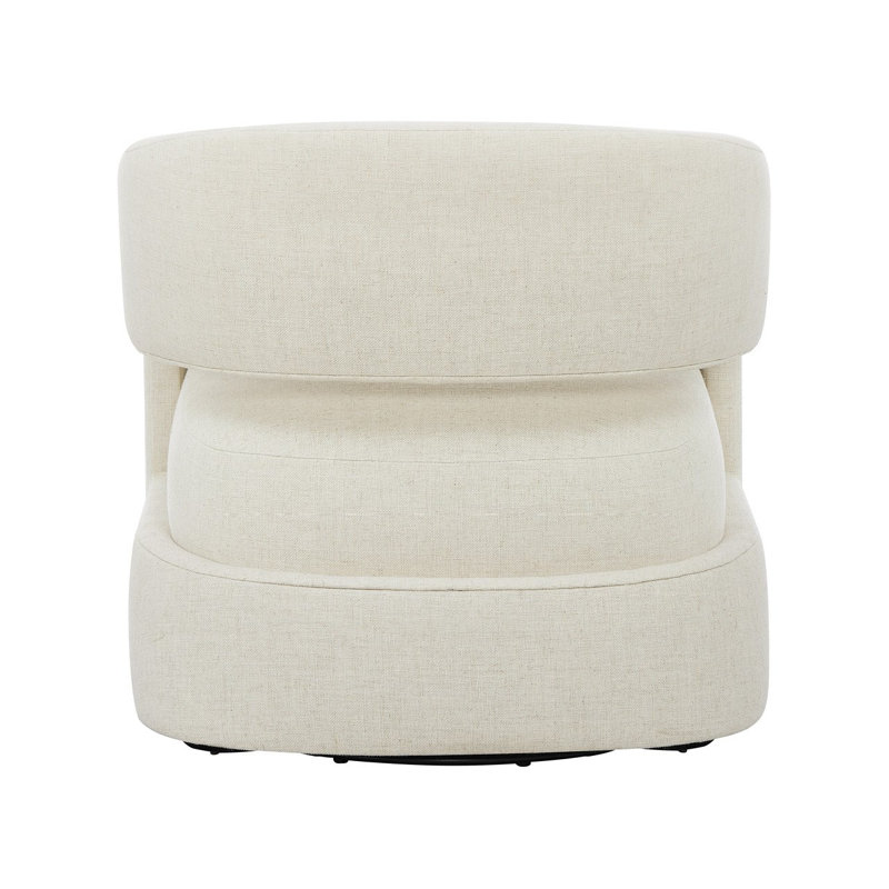 Universal Upholstery Upholstered Swivel Chair, Cream Polyester Blend/Linen/Rayon / Viscose