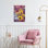 «The Story of Silence», art romantique moderne, papillon vibrant, pivoine, nature, art mural