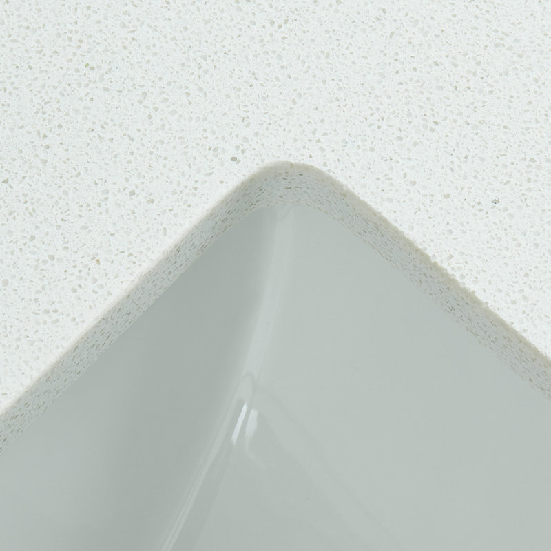 Plateau de meuble-lavabo simple 49 po avec lavabo, Blanc neige