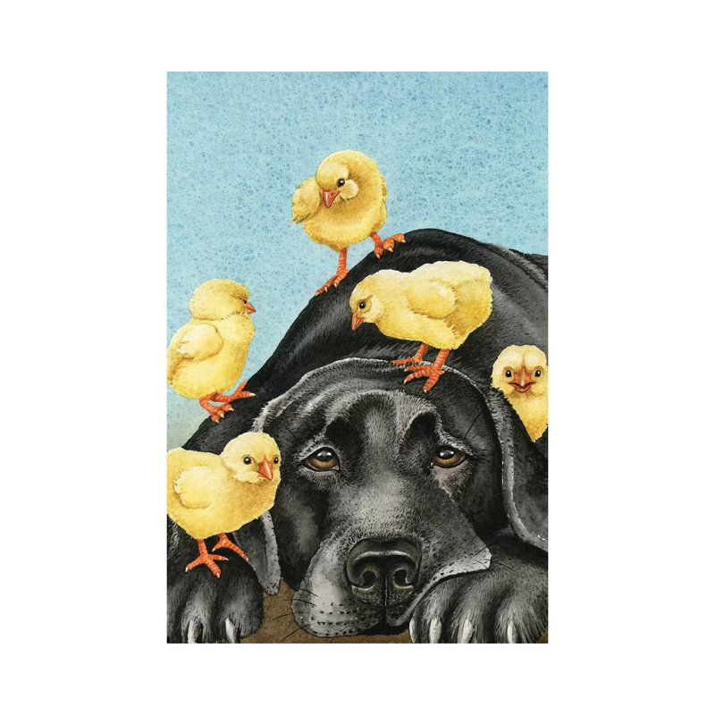 Chick Magnet by Tracy Lizotte - Painting on Canvas, Wrapped Canvas, 30.48cm H x 20.32cm W x 1.91cm D
