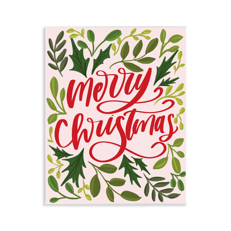 «Merry Christmas with Holly Leaves», art mural par Isabela Schielke