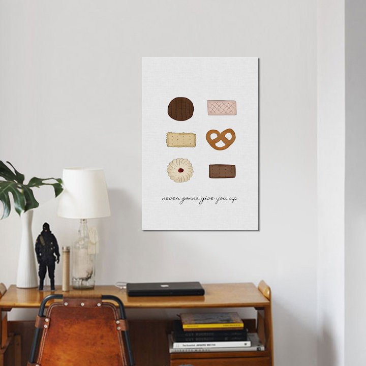 « never va vous donner », reproduction d’impression sur toile, H 12 po x l 8 po x P 0,75 po, Toile tendue, Pas de tapis