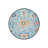 Blue Theme Ethnic Motif Patterned Round Woven Base Vintage Decorative Carpet-1630747501