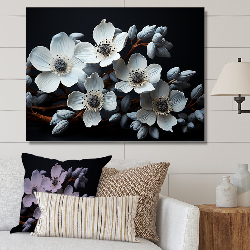 Dogwood Noir Reverie I sur toile, Toile tendue, H 24 po x l 32 po x P 1 po