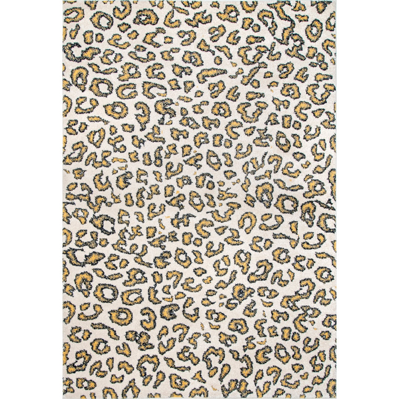 Tapis jaune Mariska, Rectangle 6 pi 7 po x 9 pi