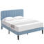 Lit plateforme rembourré en velours amélioré avec tête de lit réglable, conception renforcée et silencieuse, aucun sommier tapissier requis, support de lattes en bois robuste, assemblage facile-618794013-616424660