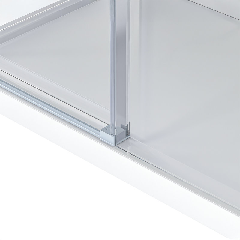 Dreamwerks Bristol 48" W X 32" D X 79.2" H Framed Rectangular Reversible Shower Kit , Brush Nickel