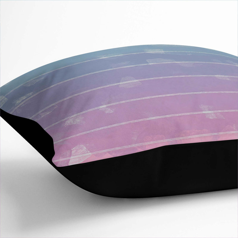 Abstract Square Cushion, 55cm H x 55cm W x 20cm D, Black
