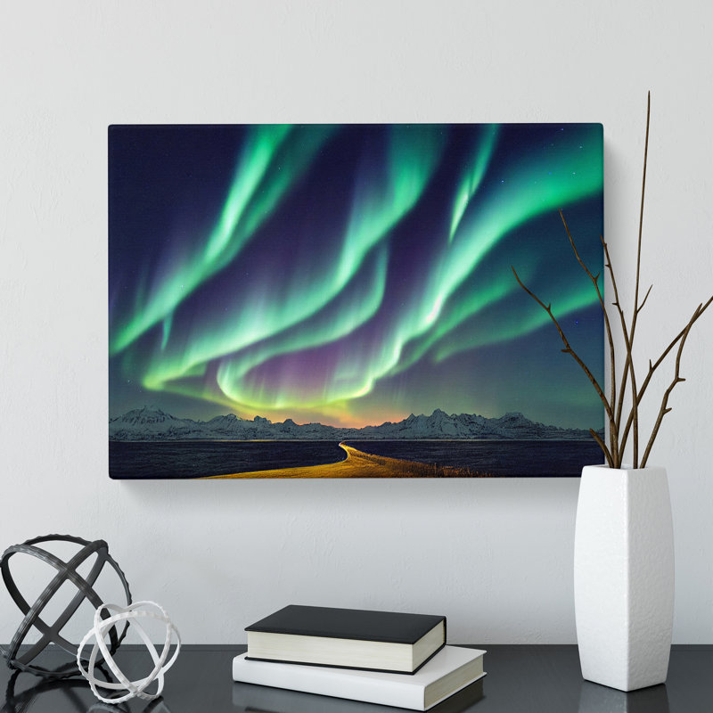 Enthralling Aurora Borealis - Wrapped Canvas Print, 35cm H x 50cm W x 3cm D