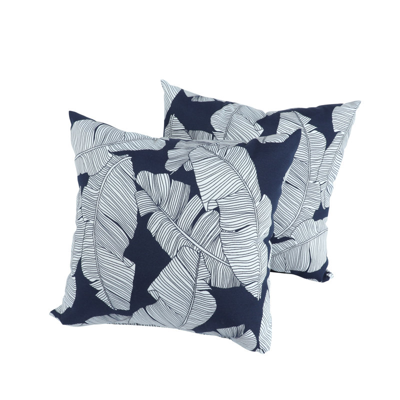 Ensemble de 2 coussins décoratifs d'extérieur, Bleu