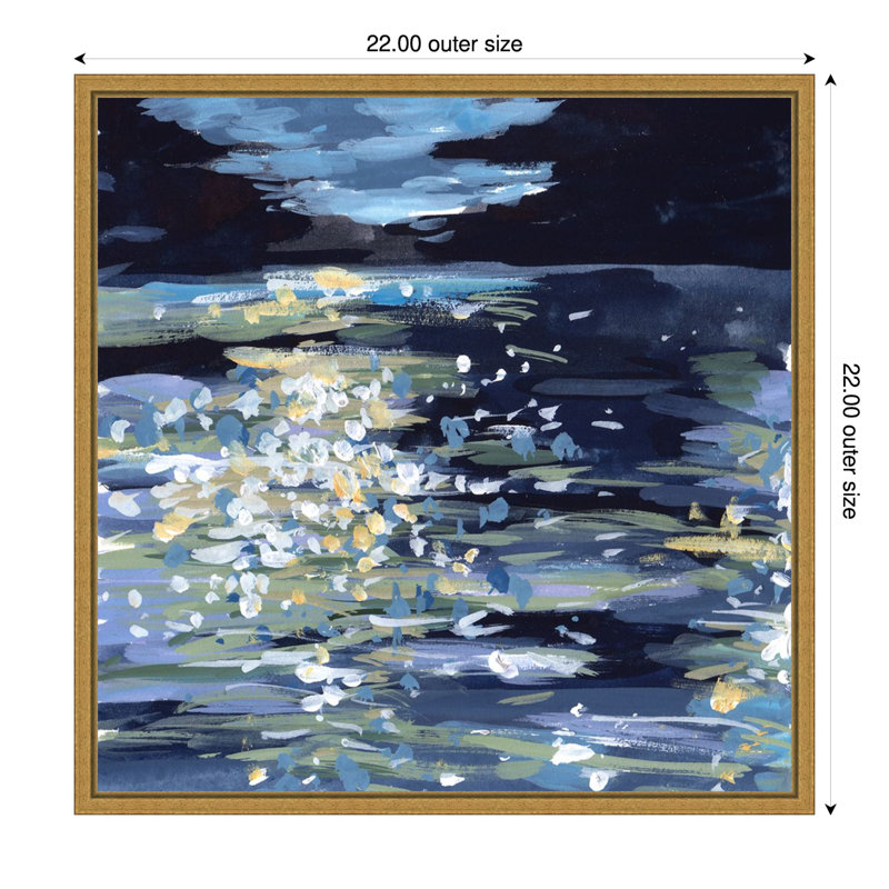 «Calming Night I» par Melissa Wang, reproduction d'art sur toile encadrée, H 22 po x l 22 po