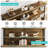 63"  Brown Console Table, 3-Tier Industrial Entryway Table with Storage Shelves, X-Frame Metal Support, Sofa Table for Living Room, Hallway and Foyer-198609608
