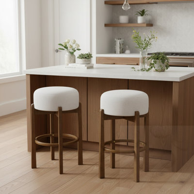 Tabouret de bar rembourré (ensemble de 2)