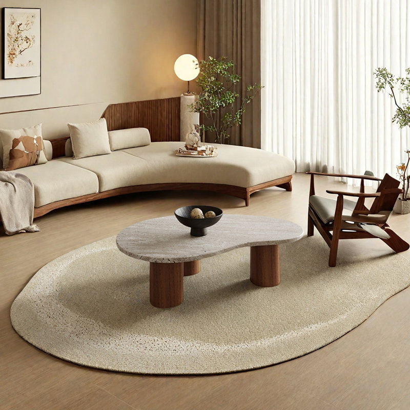 Table basse au design moderne unique, H 13,77 po x L 39,37 po x l 25,59 po, Brun