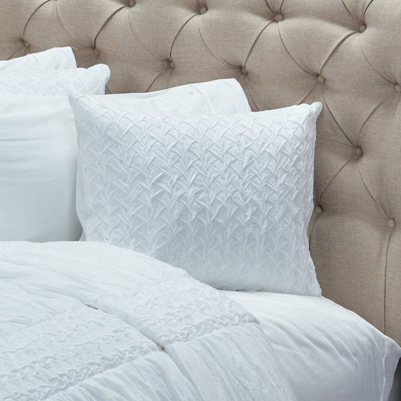 Carly Cotton Sham, Standard, White