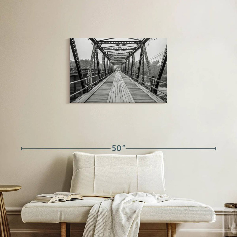 Lilie, pont commémoratif de paiement, BW, H 20 po x l 30 po