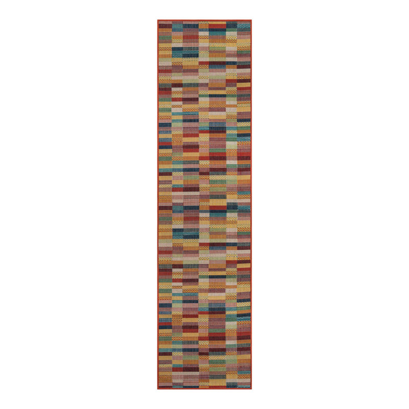 Striped Indoor / Outdoor Rug, Runner 2'7" x 10'