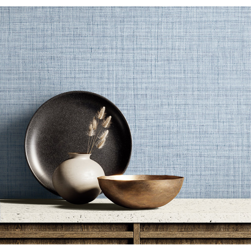 Papier peint en vinyle gaufré Seabrook Designs, Bleu ciel