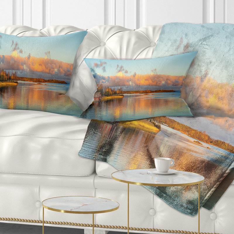 Coussin décoratif Autumn Sunset Panorama - Landscape