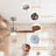 Ventilateur de plafond moderne à 3 pales de 52 po avec ensemble d'éclairage et télécommande AuraVista-33271117-33271119