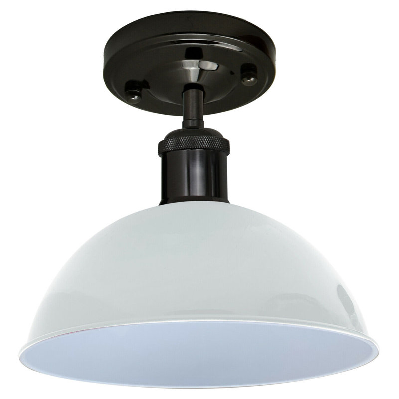 Butterfield Semi Flush Mount, White