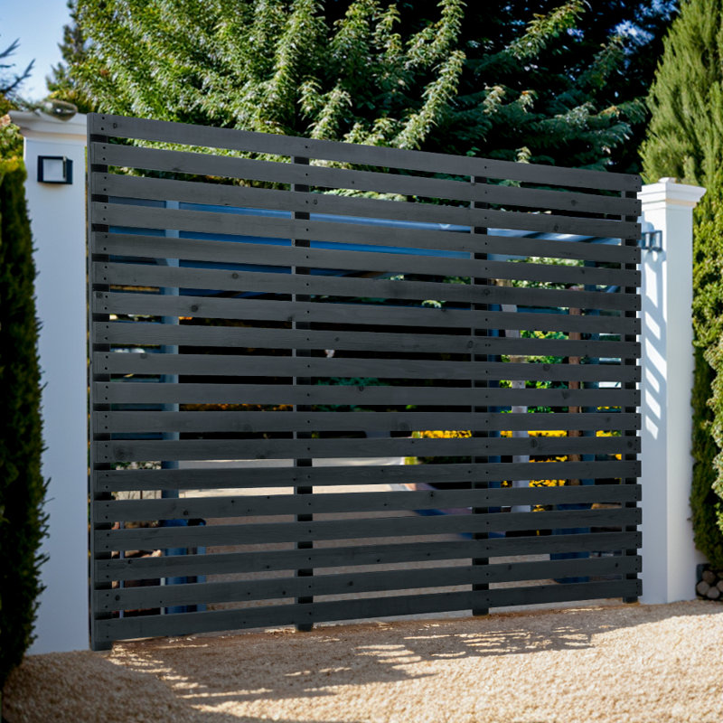 Sadiyah Wood Fence Panels Included, 120cm H x 180cm W