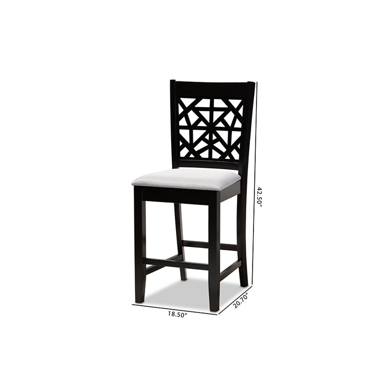 Tabouret de comptoir 25 po Bloomingdale, Polyester gris