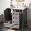 Meuble-lavabo 30 po avec lavabo, 3 tiroirs et porte à fermeture douce Urso, structure en bois massif Urso-640899787