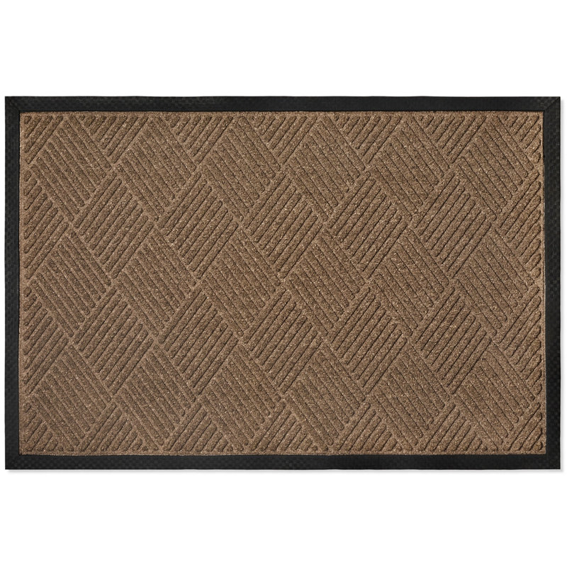 Zoeey Commercial Non-Slip Outdoor Door Mat, Brown, 24" W x 36" L