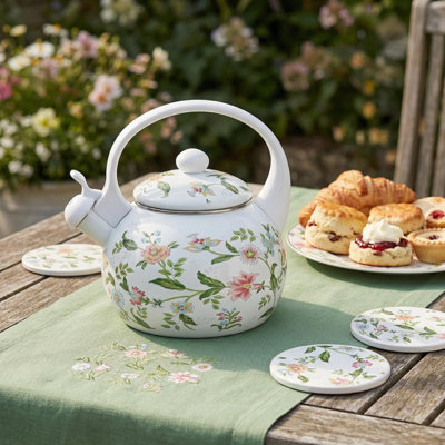 2.3 Quart Vintage Enamel Tea Kettle