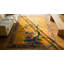 Wool Chinese Art Deco Hand Knotted Pile Antique 1920s Floral Rug