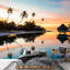 Papier peint adhésif tropical Tropical Sunset at Moorea French Polynesia-93996893