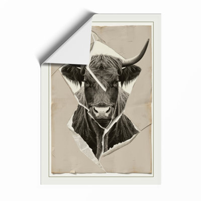 Horned Gaze Rustic - Framed Print