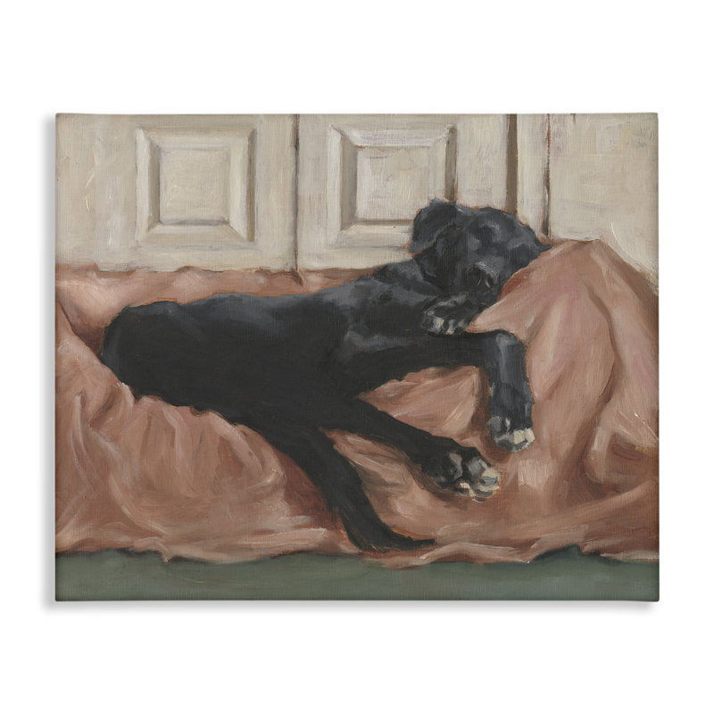 Art mural Lab Dozing Off, conception par Ethan Harper, H 16 po x l 20 po
