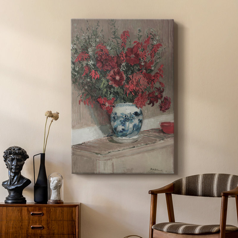 Imprimé floral rétro CCLV III - galerie Cavas sur mesure, H 27 po x l 18 po