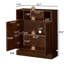Buffet avec rangement, buffet cannelé de ferme avec 2 portes et tablette réglable, meuble télé, armoire de rangement-1308217681