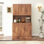 70,87 po de hauteur avec garde-robe et armoire de cuisine, avec 6 portes, 1 tablette ouverte et 1 tiroir pour la chambre à coucher-833688320