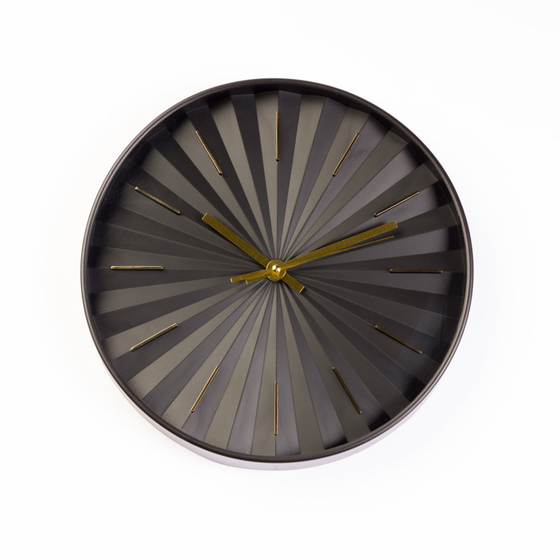 Thasos Wall Clock, Black