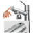 Chrome Single Handle Bathroom Faucet For 1 Or 3 Holes ,Fountain And Flow Mode Two-In-One Function,Deck Mount Laundry Vanity Sink Faucet With Two 9/16" Hoses-117992851