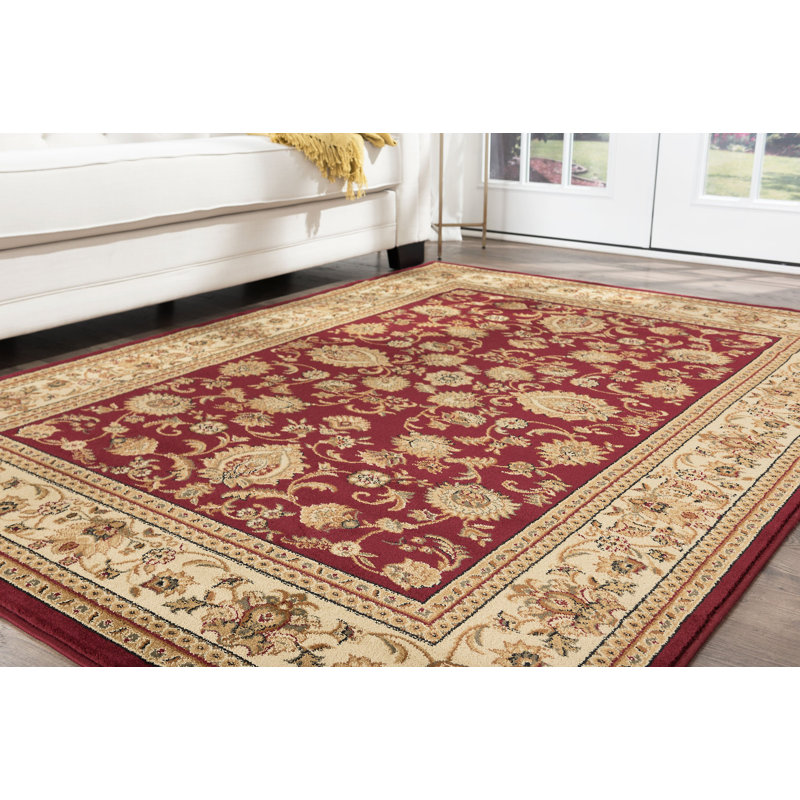 Clarence Oriental Floral Indoor Kid & Pet Friendly Rug for Bedroom, Living Room, Rectangle 8'9" x 12'3"