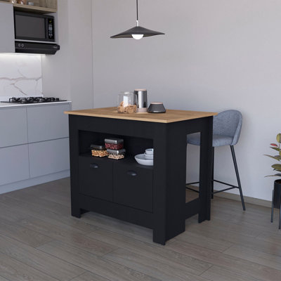 2-Door Kitchen Island With Two Doors