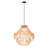 Ciela 26"W Ivory and Black Metal Dome Pendant Light with Mango Wood Beads